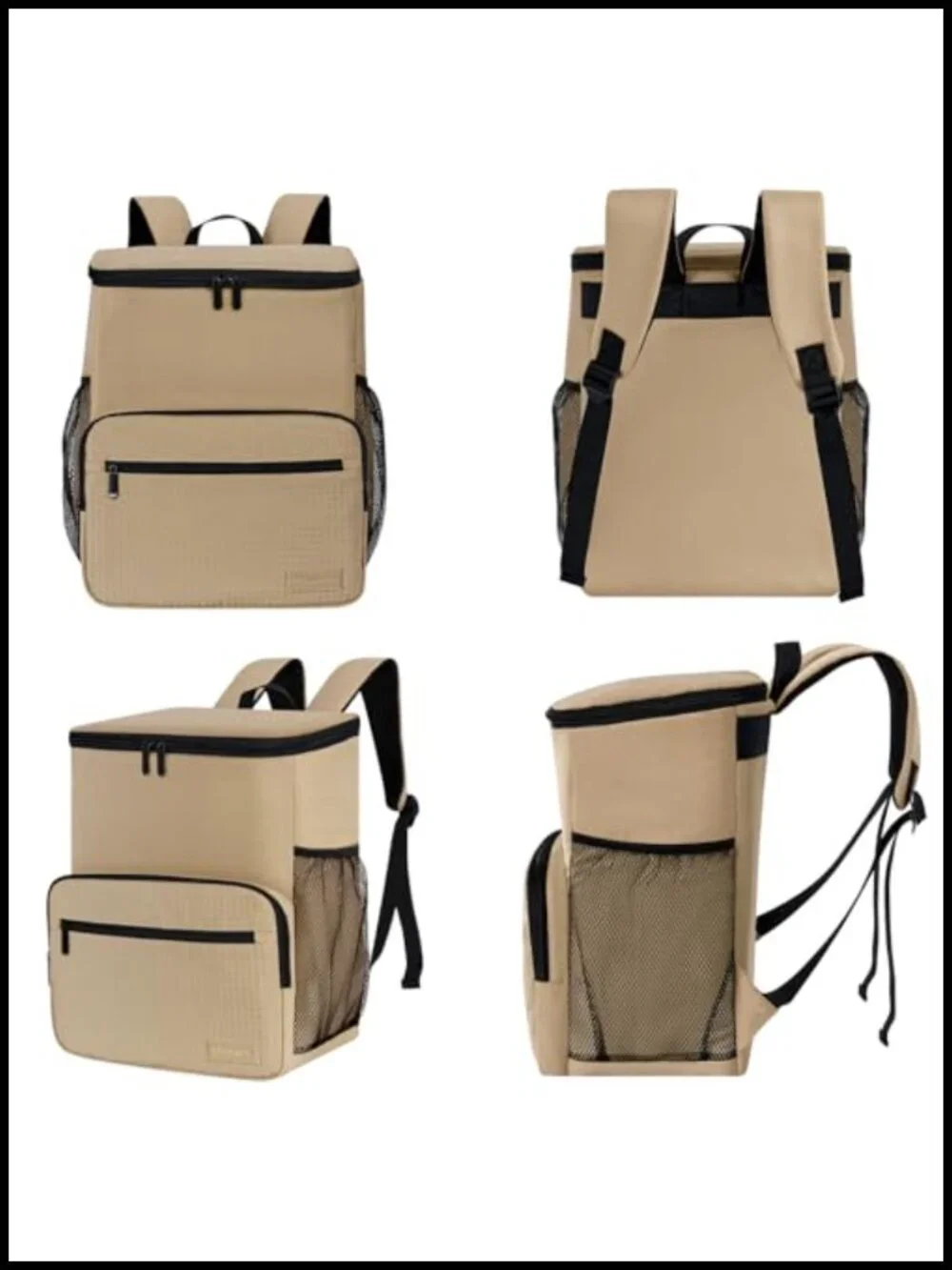 Insulated Leakproof Cooler Backpack for Hiking Camping Picnic Beach Travel, 4